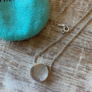 Tiffany & Co. Concave Circle Pendant Necklace.